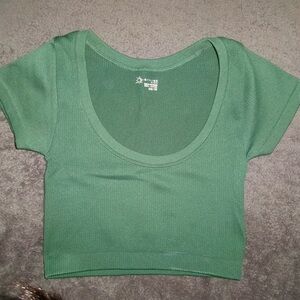 Aerie Green Scoop Neck Top